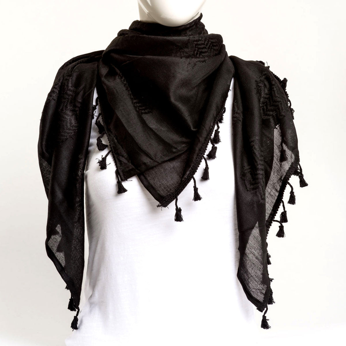 Authentic Hand Loomed Shawl (Coal)