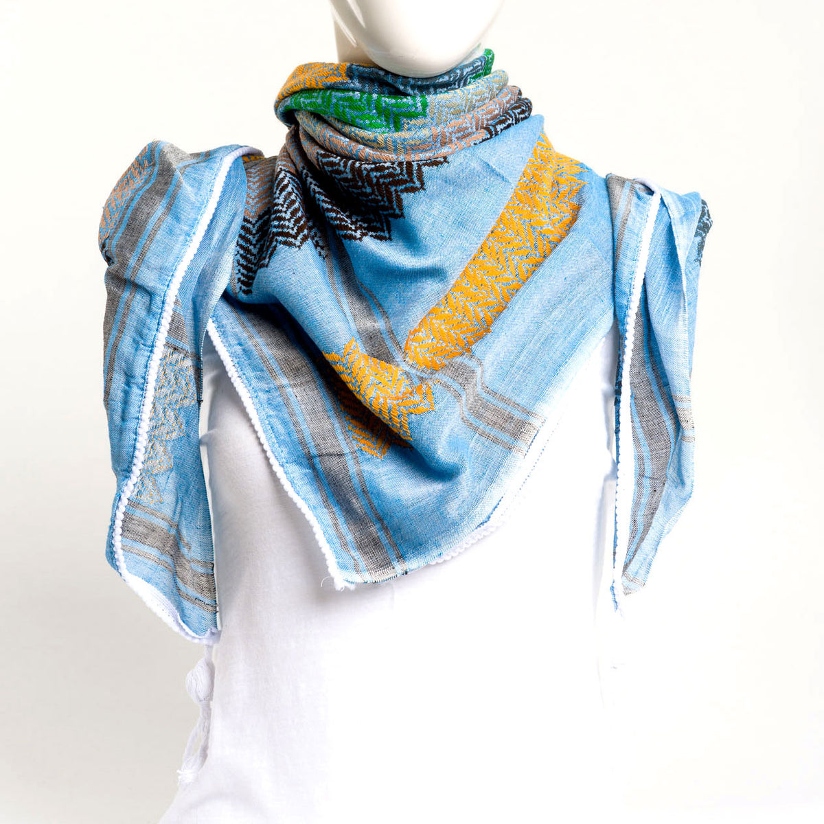 Authentic Hand Loomed Shawl (Azul)